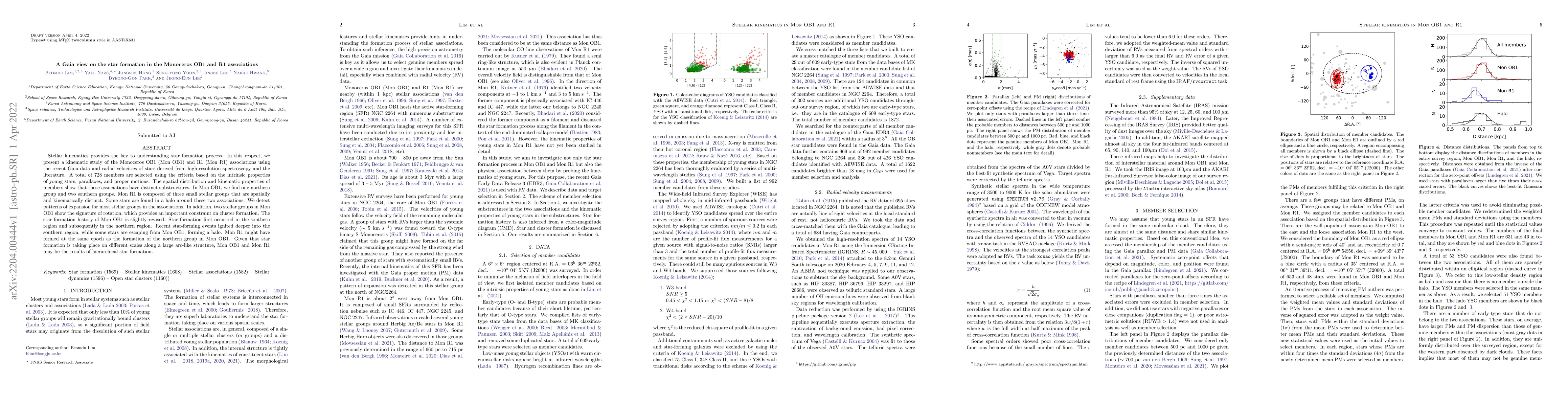 Thumbnail for A Gaia view on the star formation in the Monoceros OB1 and R1
  associations