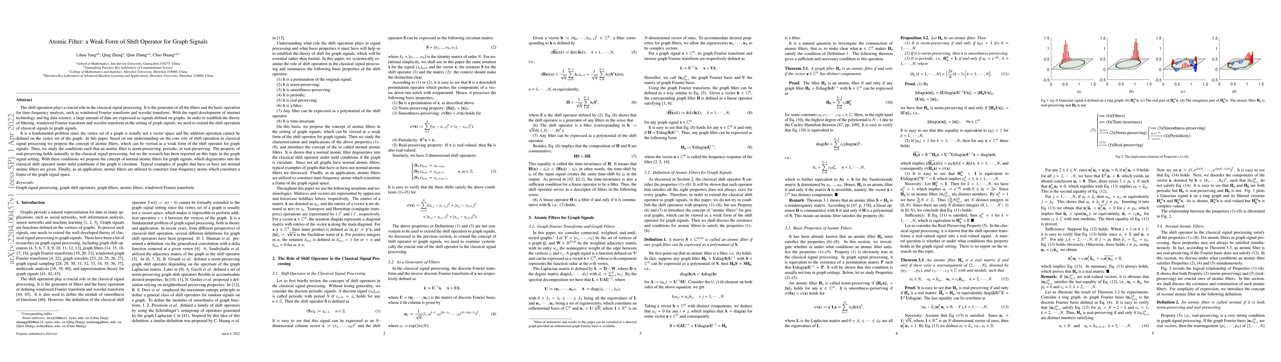 Thumbnail for Atomic Filter: a Weak Form of Shift Operator for Graph Signals