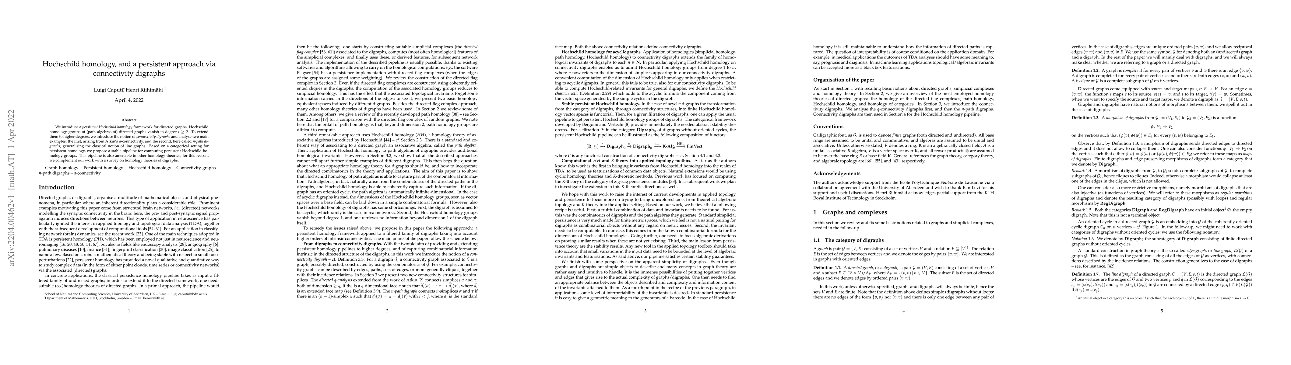 Thumbnail for Hochschild homology, and a persistent approach via connectivity digraphs