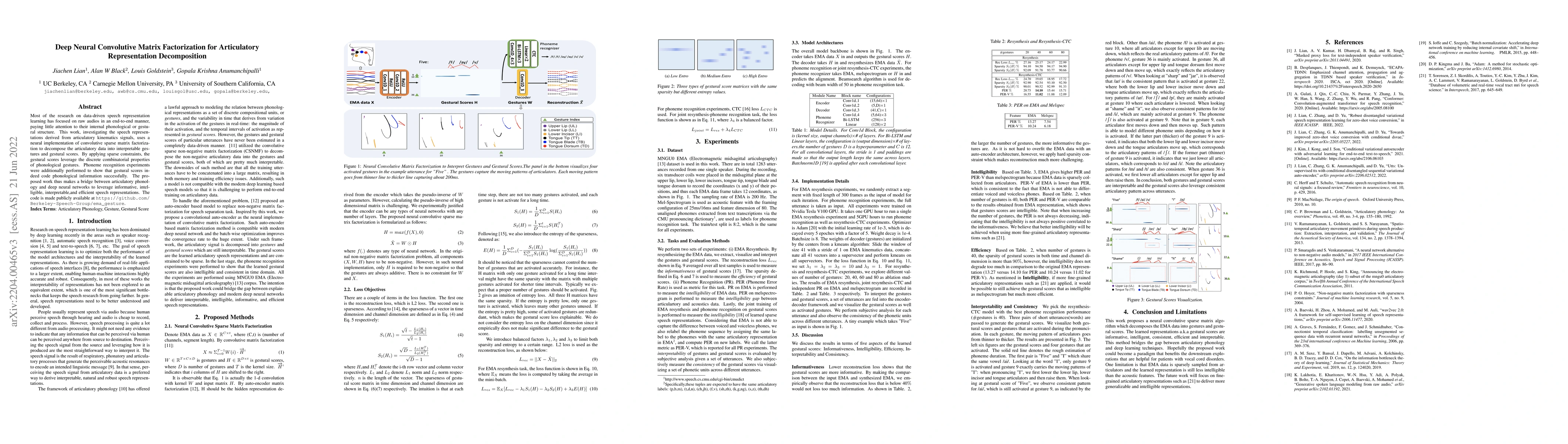 Thumbnail for Deep Neural Convolutive Matrix Factorization for Articulatory
  Representation Decomposition
