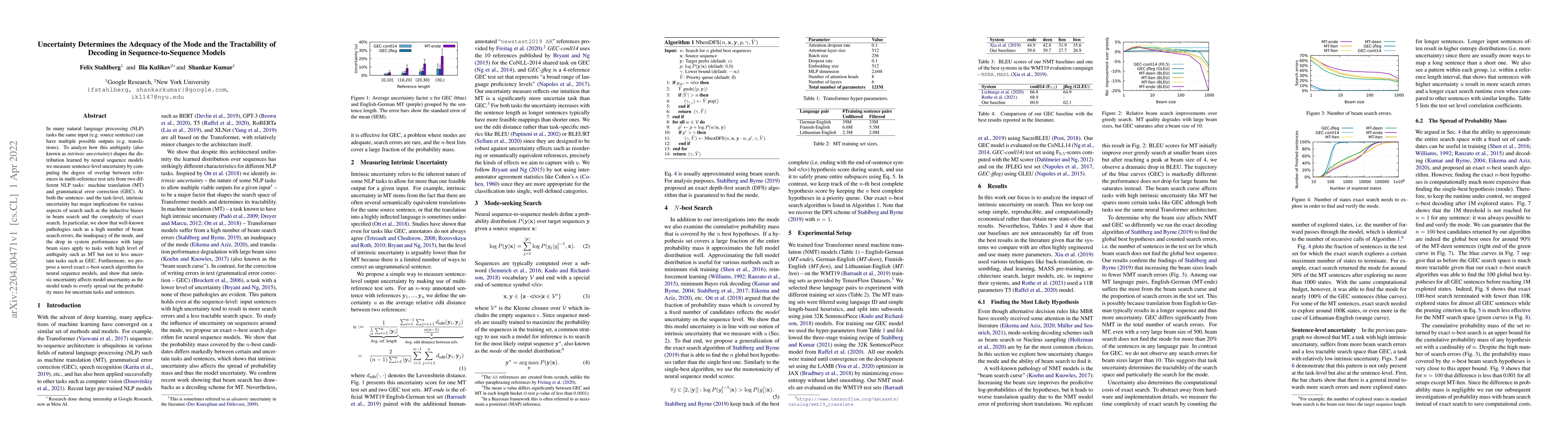 Thumbnail for Uncertainty Determines the Adequacy of the Mode and the Tractability of
  Decoding in Sequence-to-Sequence Models