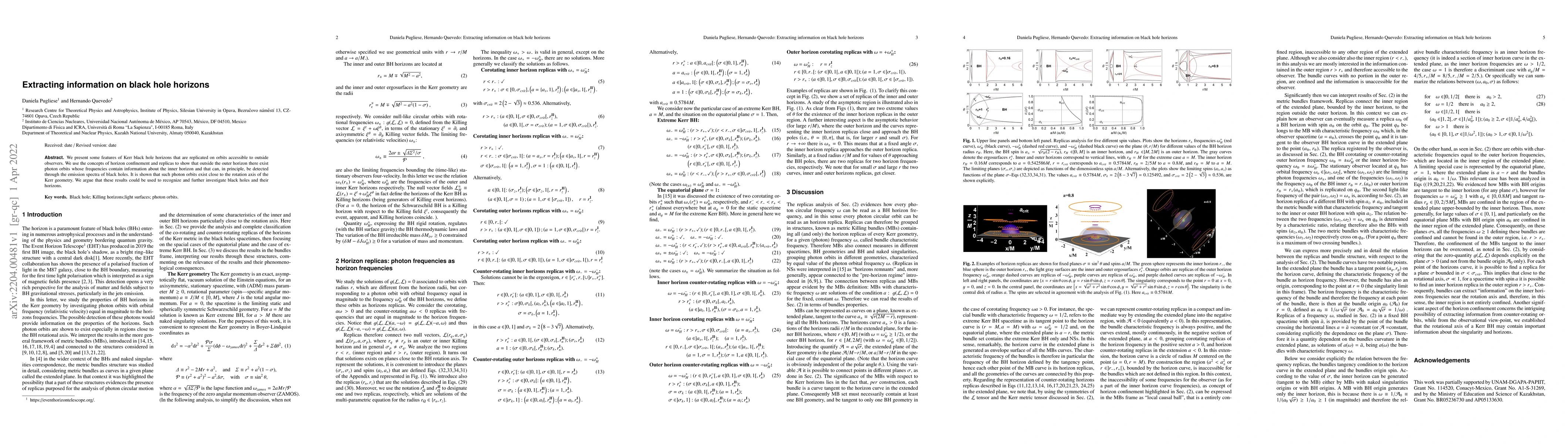 Thumbnail for Extracting information on black hole horizons