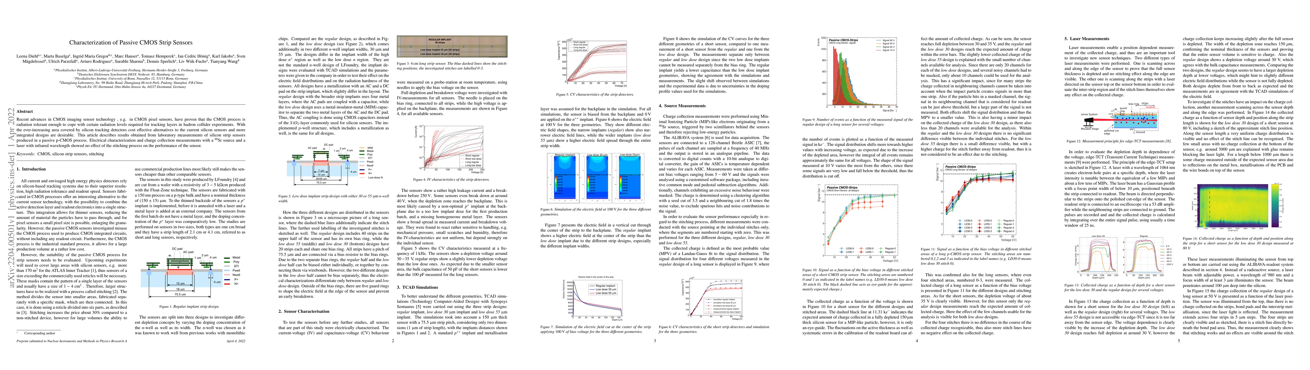 Thumbnail for Characterization of Passive CMOS Strip Sensors