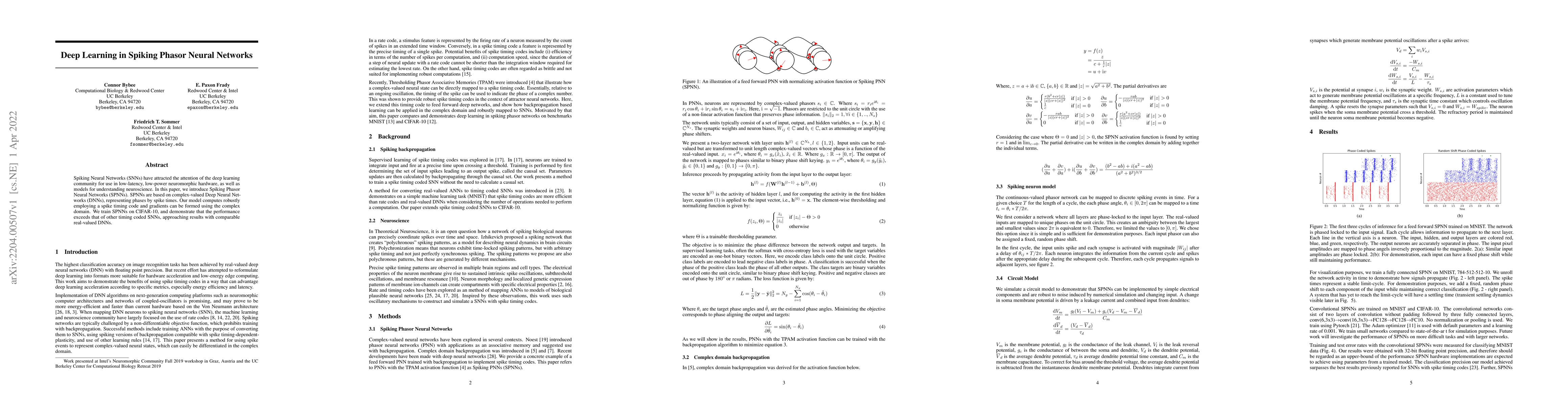 Thumbnail for Deep Learning in Spiking Phasor Neural Networks