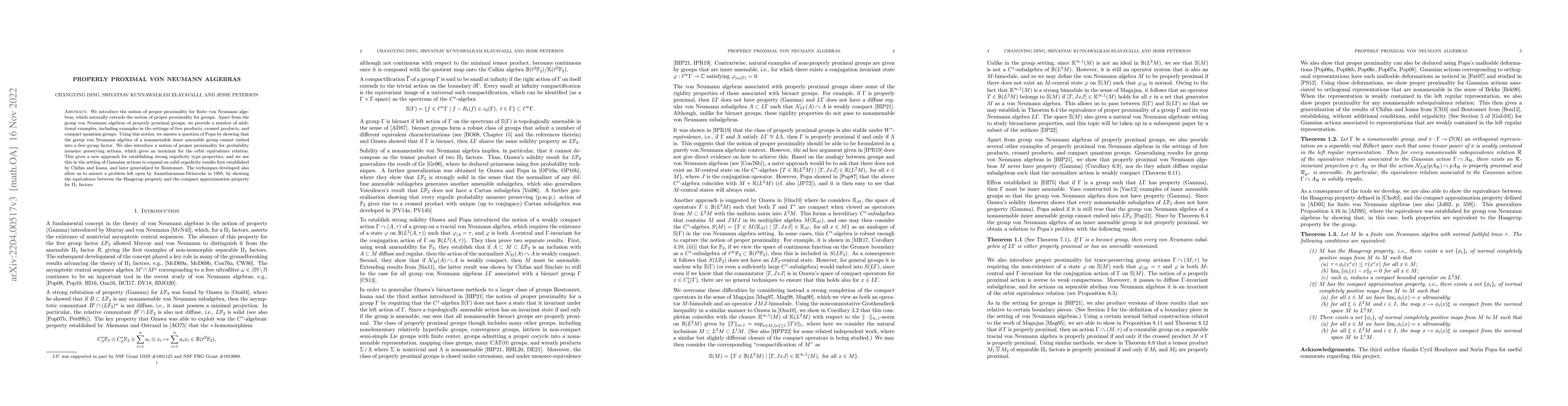 Thumbnail for Properly Proximal von Neumann Algebras