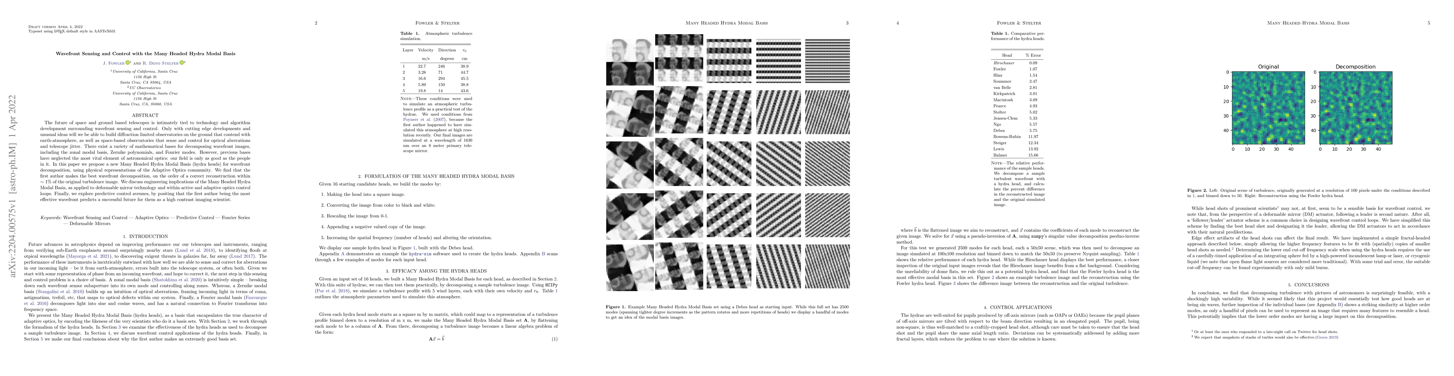 Thumbnail for Wavefront Sensing and Control with the Many Headed Hydra Modal Basis