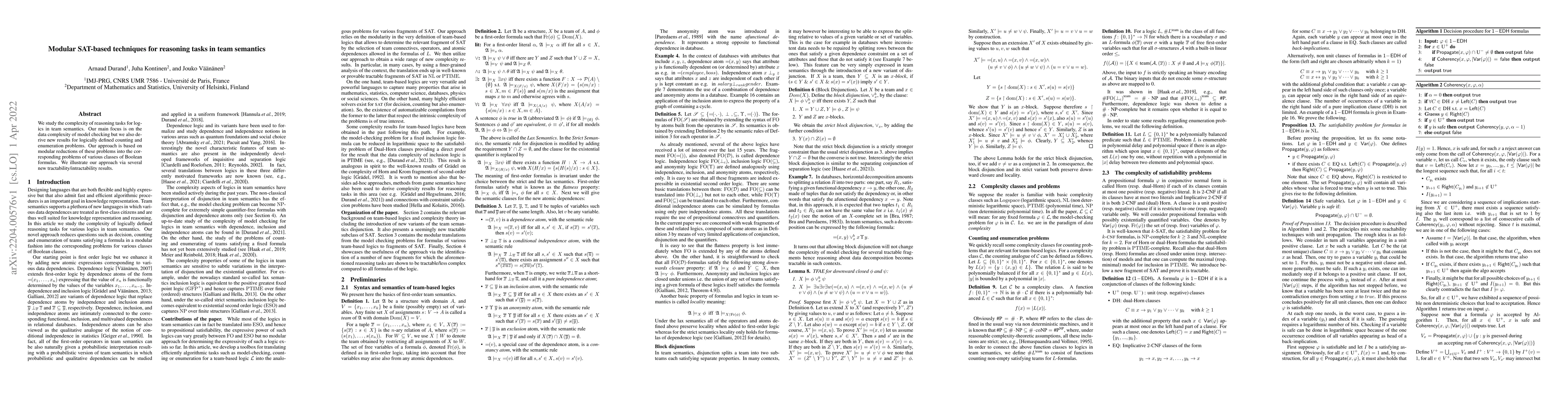 Thumbnail for Modular SAT-based techniques for reasoning tasks in team semantics