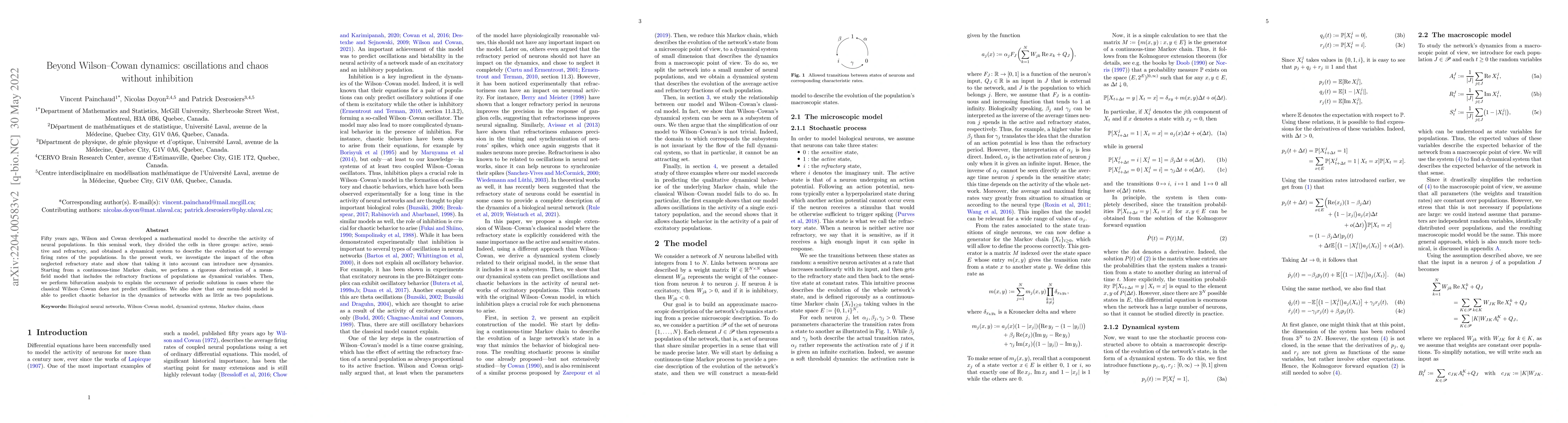 Thumbnail for Beyond Wilson-Cowan dynamics: oscillations and chaos without inhibition