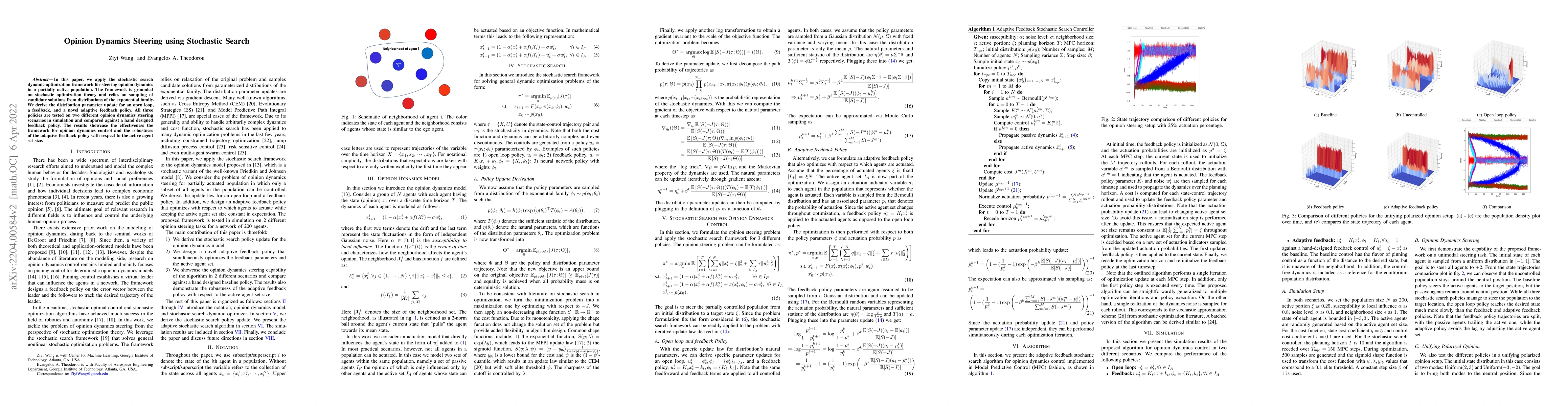 Thumbnail for Opinion Dynamics Steering using Stochastic Search
