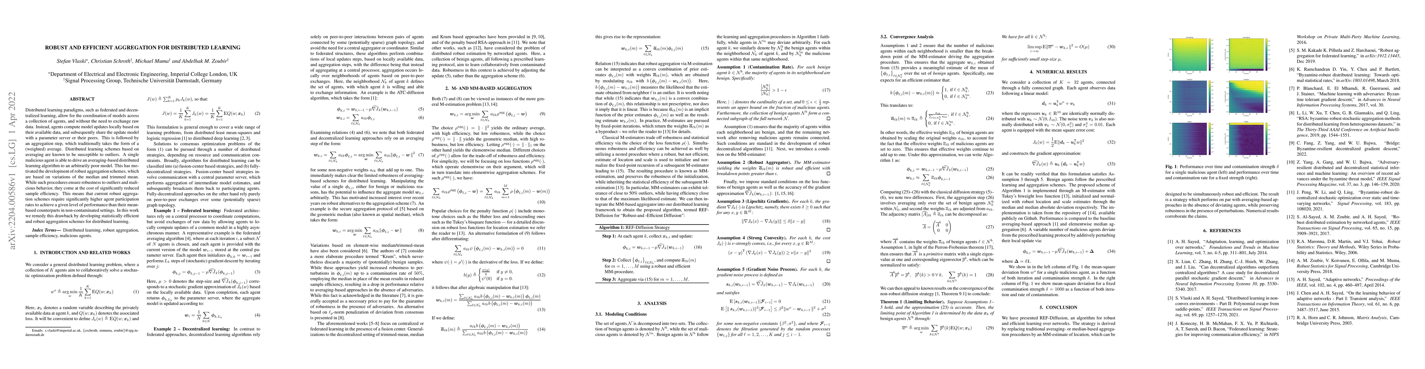 Thumbnail for Robust and Efficient Aggregation for Distributed Learning