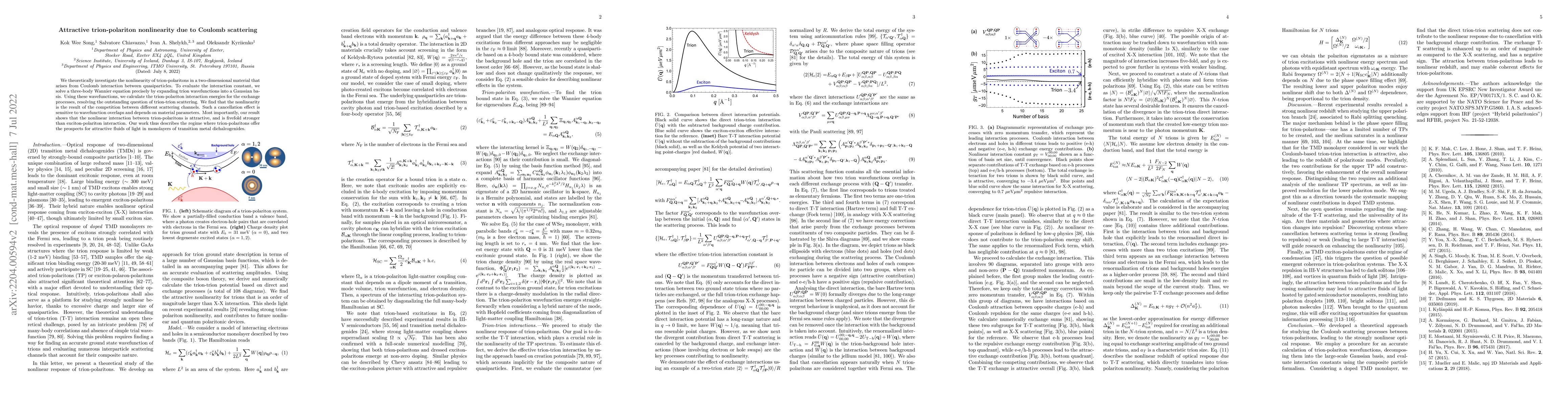 Thumbnail for Attractive trion-polariton nonlinearity due to Coulomb scattering
