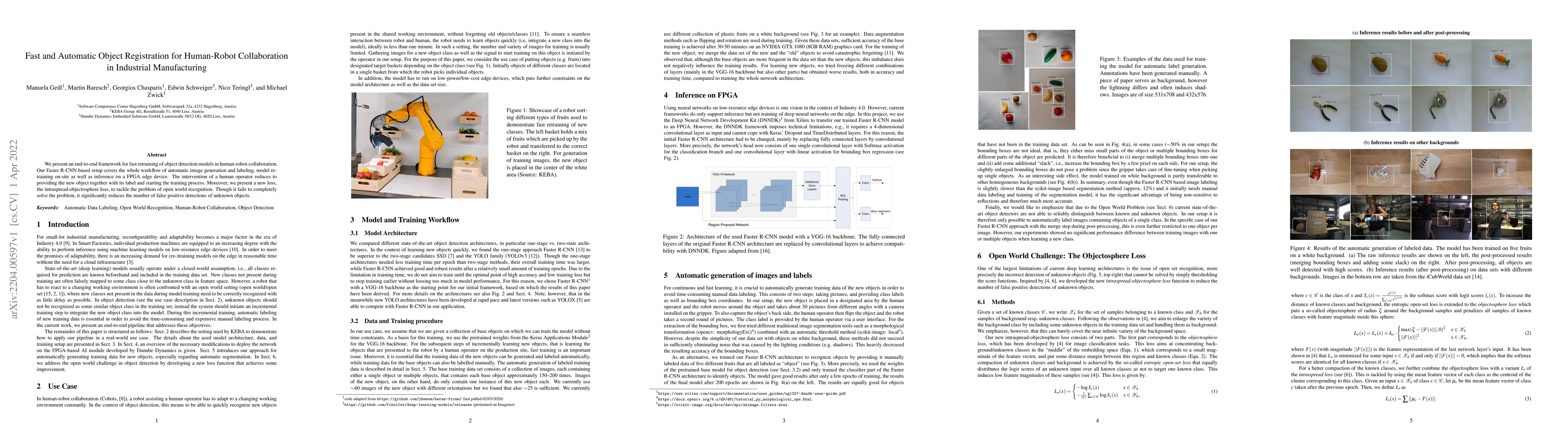 Thumbnail for Fast and Automatic Object Registration for Human-Robot Collaboration in
  Industrial Manufacturing