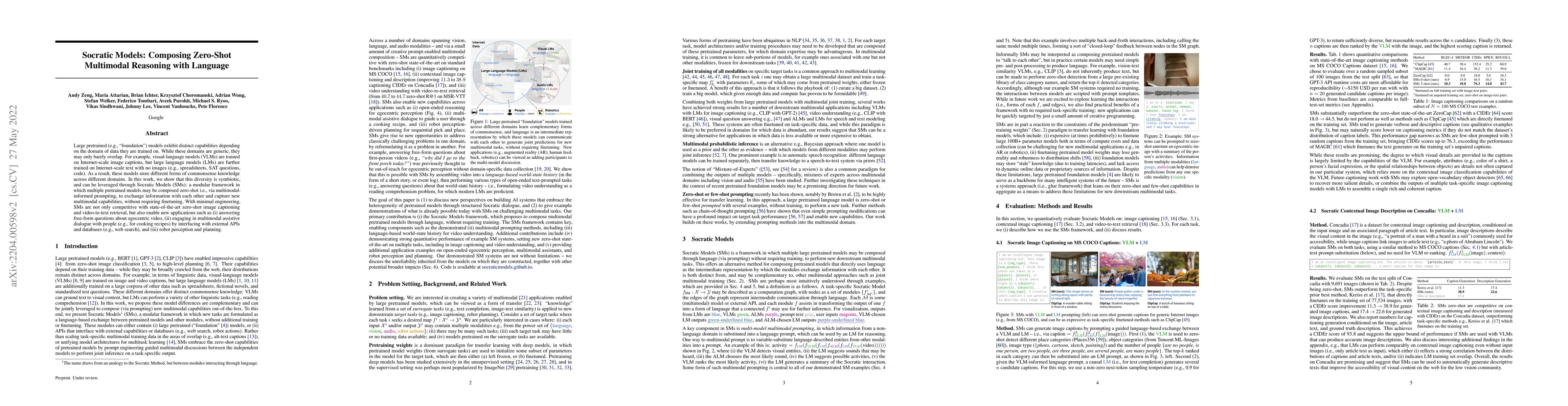Thumbnail for Socratic Models: Composing Zero-Shot Multimodal Reasoning with Language