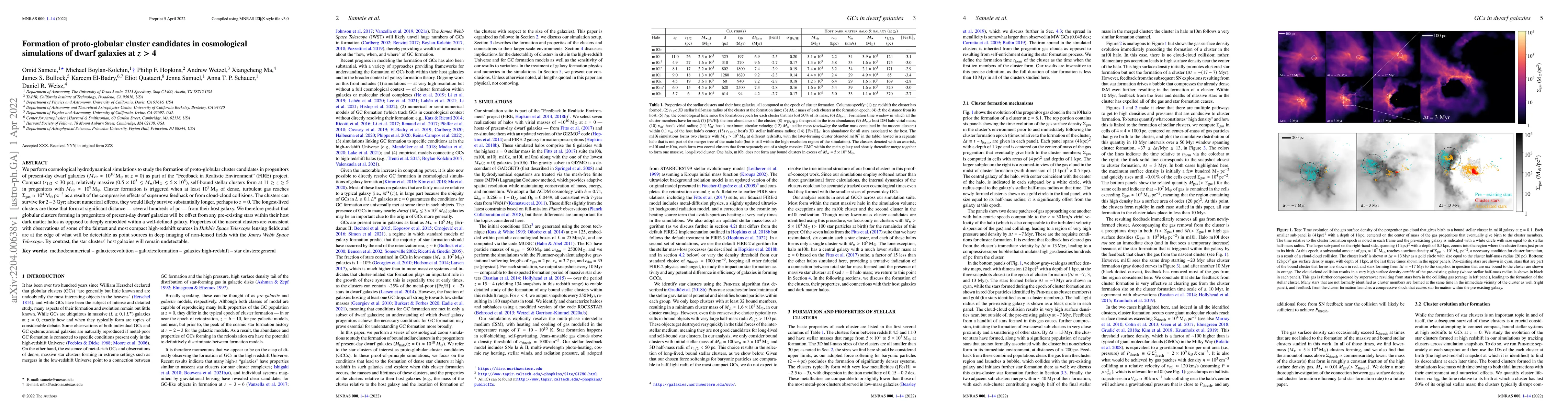 Thumbnail for Formation of proto-globular cluster candidates in cosmological
  simulations of dwarf galaxies at $z>4$