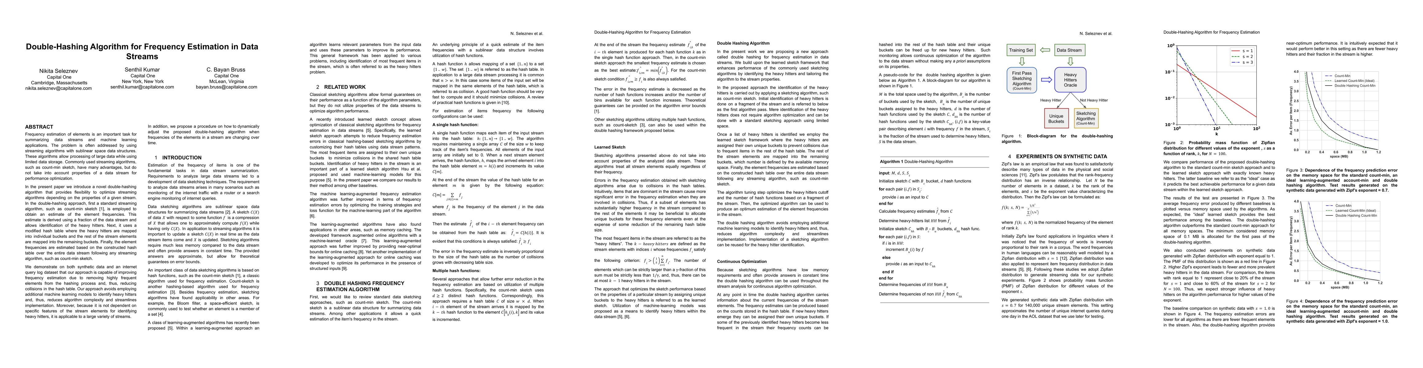 Thumbnail for Double-Hashing Algorithm for Frequency Estimation in Data Streams