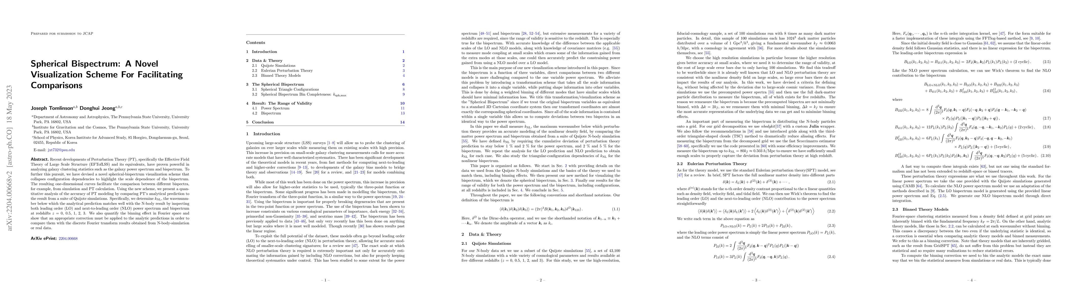 Thumbnail for Spherical Bispectrum: A Novel Visualization Scheme For Facilitating
  Comparisons