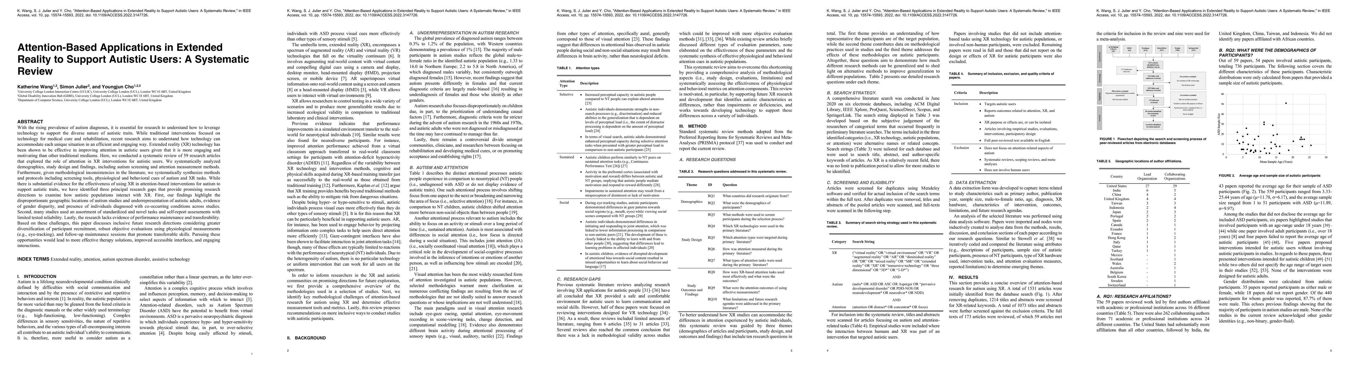 Thumbnail for Attention-Based Applications in Extended Reality to Support Autistic
  Users: A Systematic Review