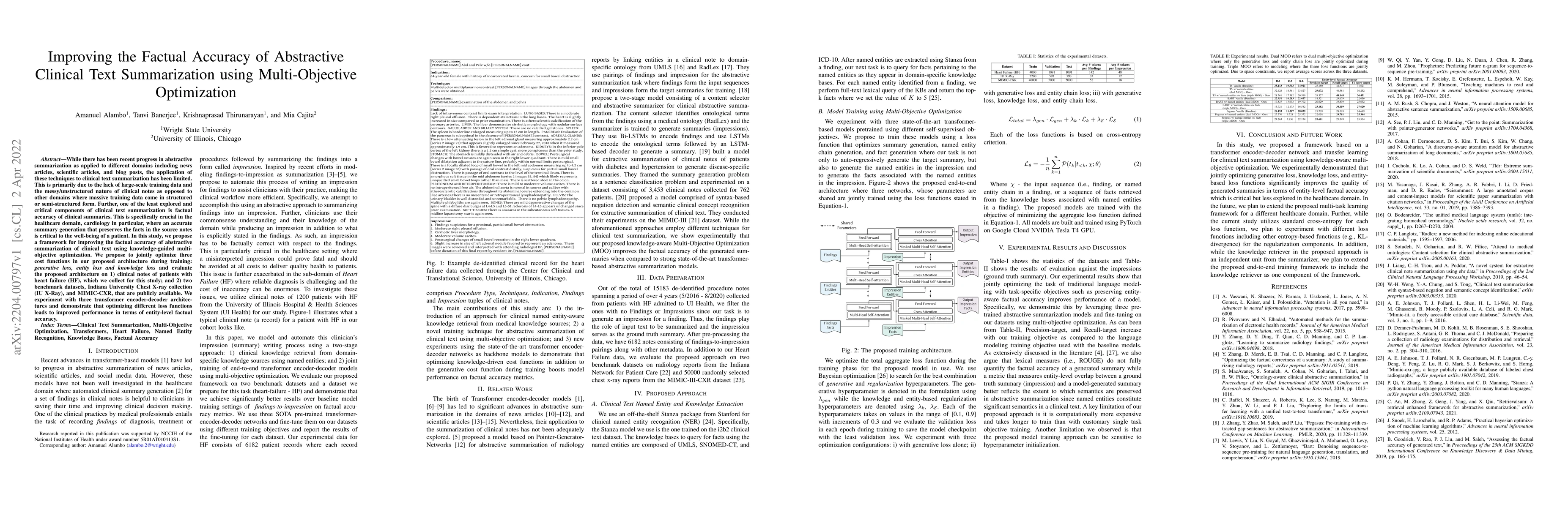 Thumbnail for Improving the Factual Accuracy of Abstractive Clinical Text
  Summarization using Multi-Objective Optimization