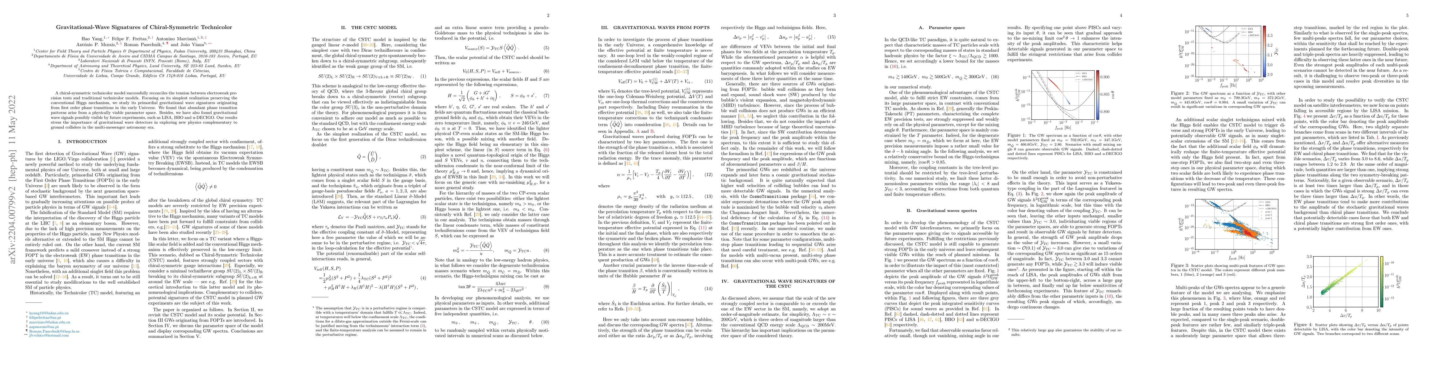 Thumbnail for Gravitational-Wave Signatures of Chiral-Symmetric Technicolor