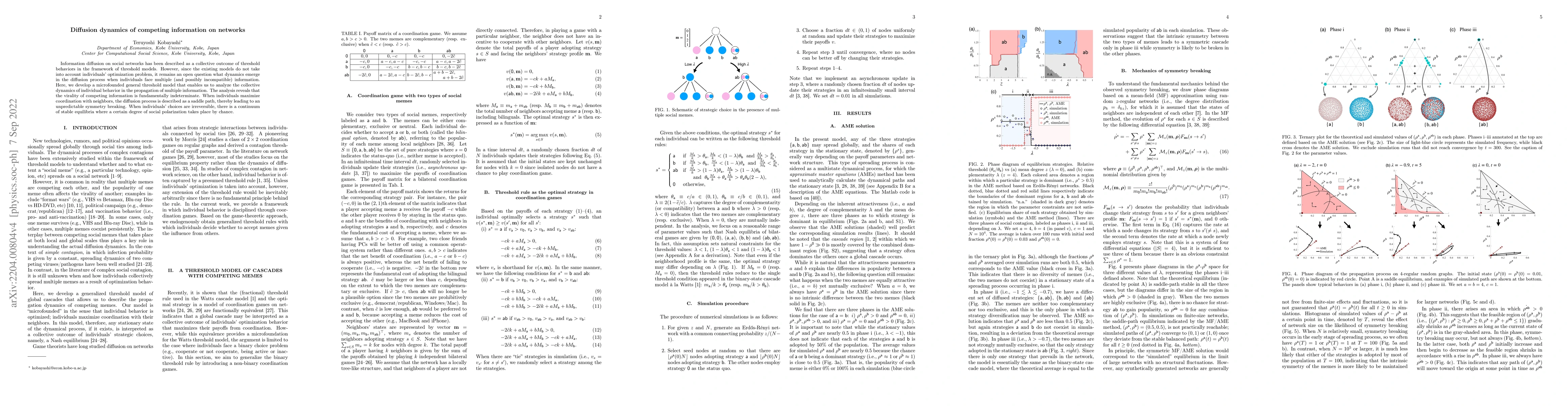 Thumbnail for Diffusion dynamics of competing information on networks