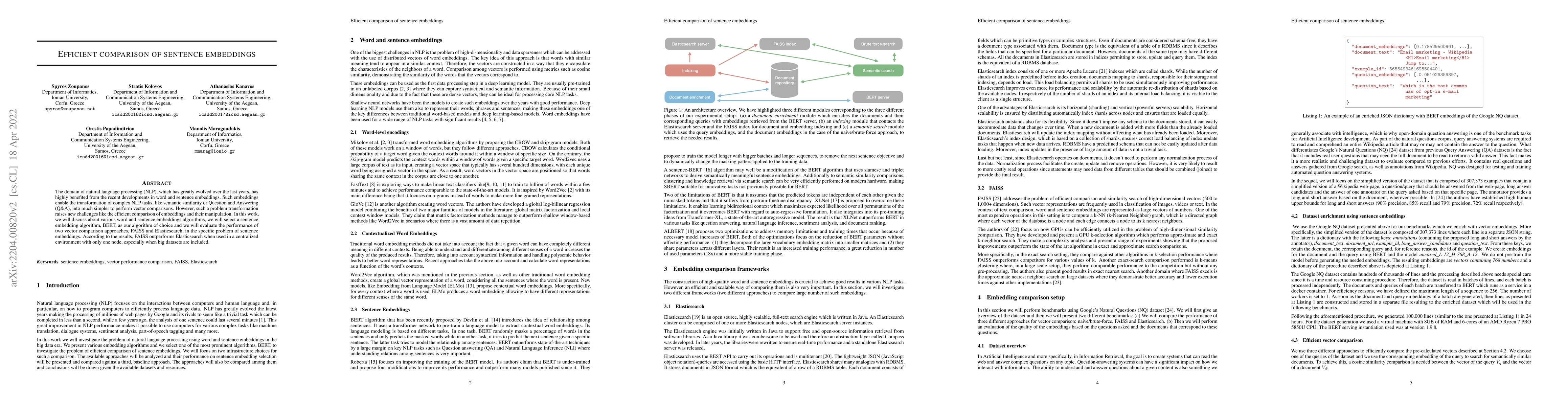 Thumbnail for Efficient comparison of sentence embeddings