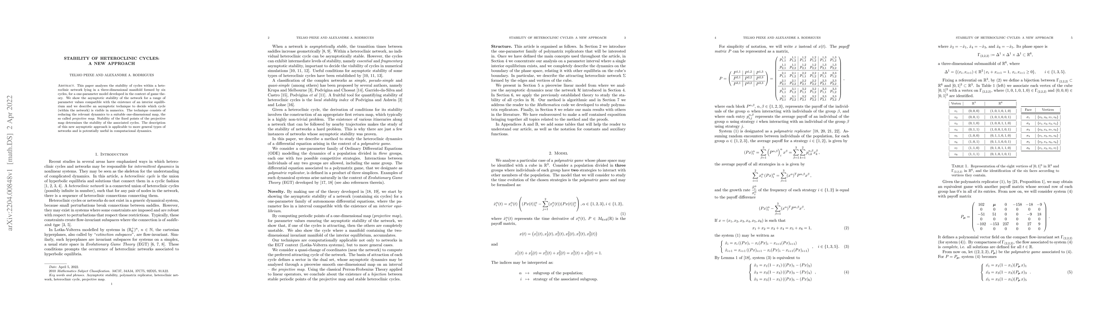 Thumbnail for Stability of heteroclinic cycles: a new approach
