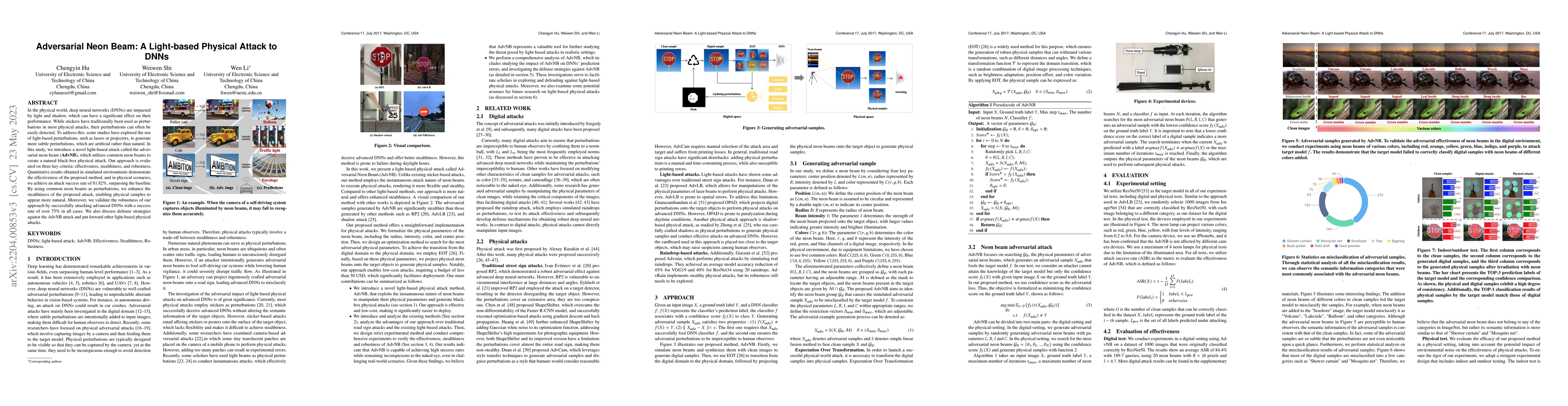 Thumbnail for Adversarial Neon Beam: A Light-based Physical Attack to DNNs