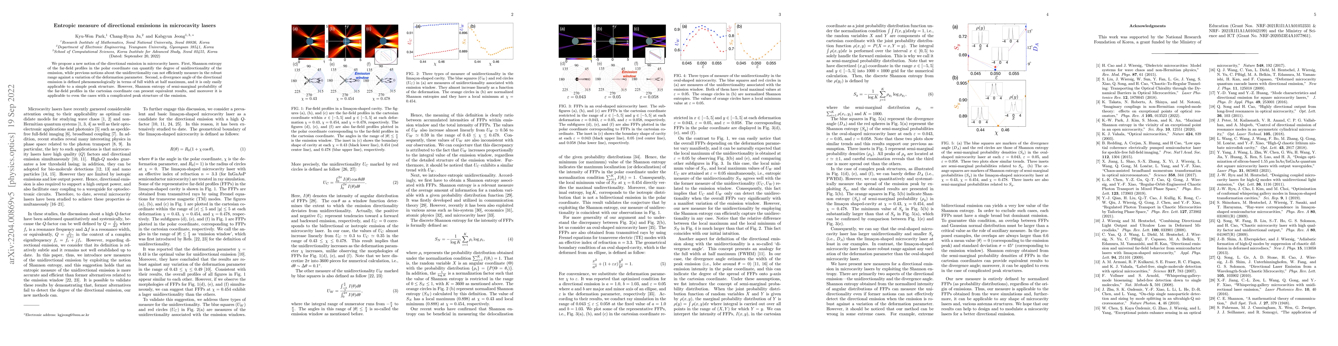 Thumbnail for Entropic measure of directional emissions in microcavity lasers