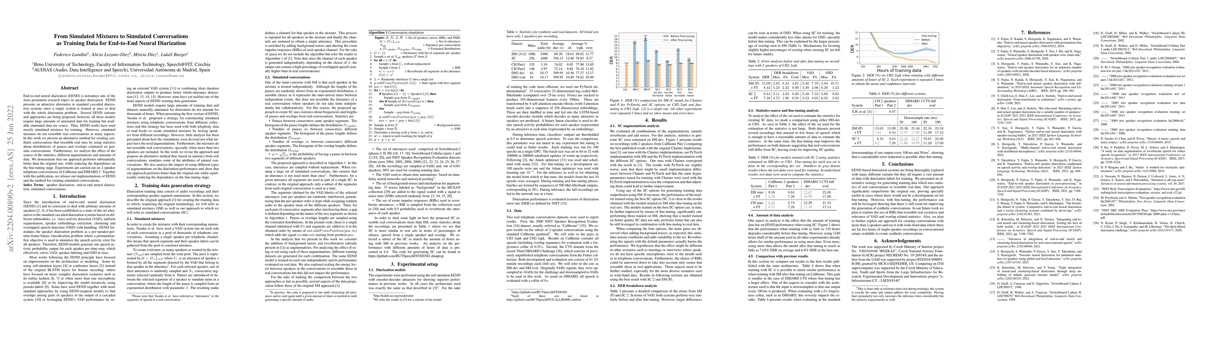 Thumbnail for From Simulated Mixtures to Simulated Conversations as Training Data for
  End-to-End Neural Diarization