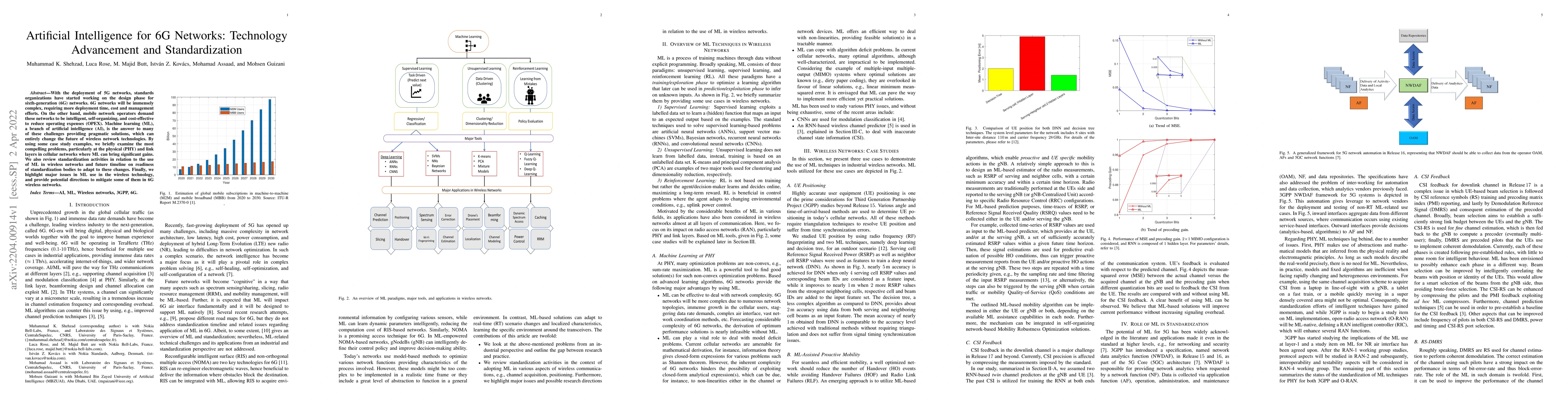 Thumbnail for Artificial Intelligence for 6G Networks: Technology Advancement and
  Standardization