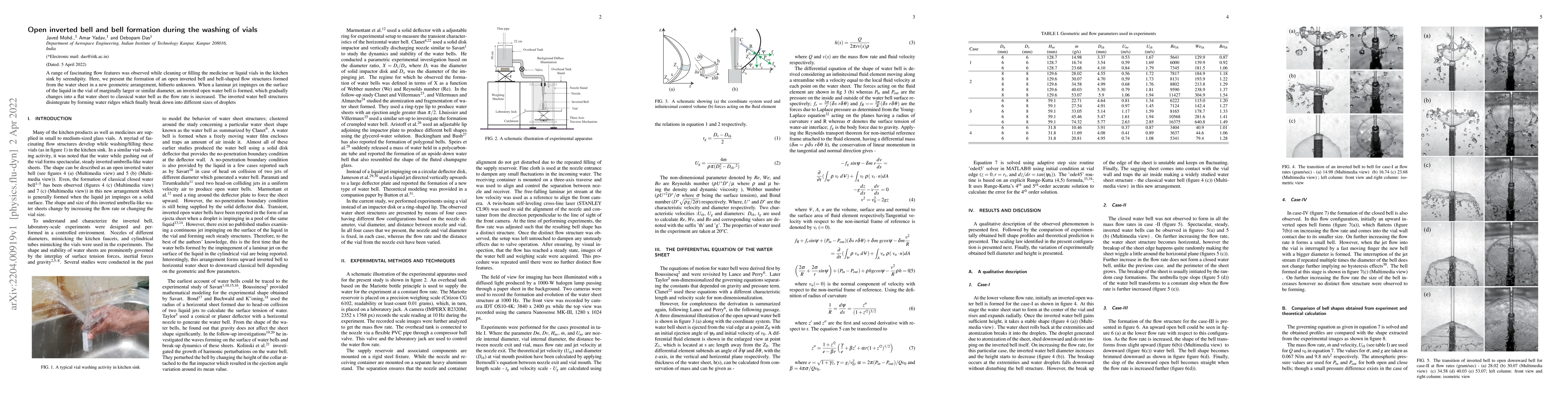 Thumbnail for Open inverted bell and bell formation during the washing of vials