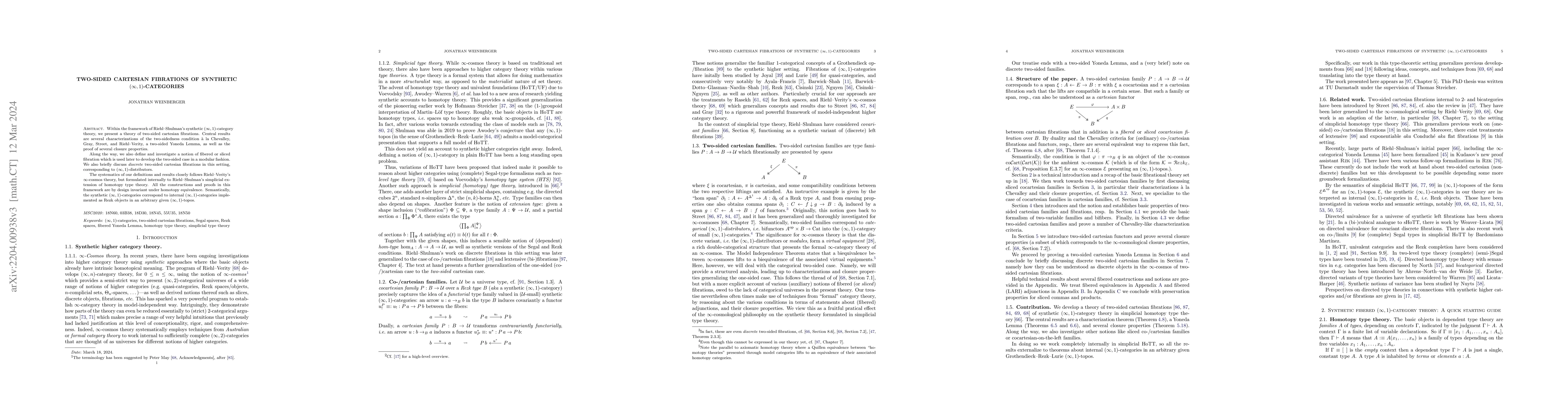 Thumbnail for Two-sided cartesian fibrations of synthetic $(\infty,1)$-categories