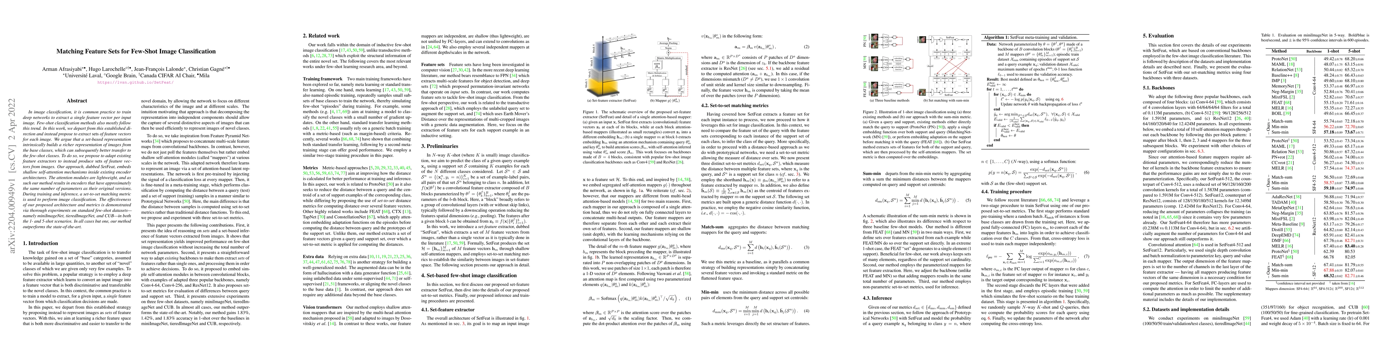 Thumbnail for Matching Feature Sets for Few-Shot Image Classification