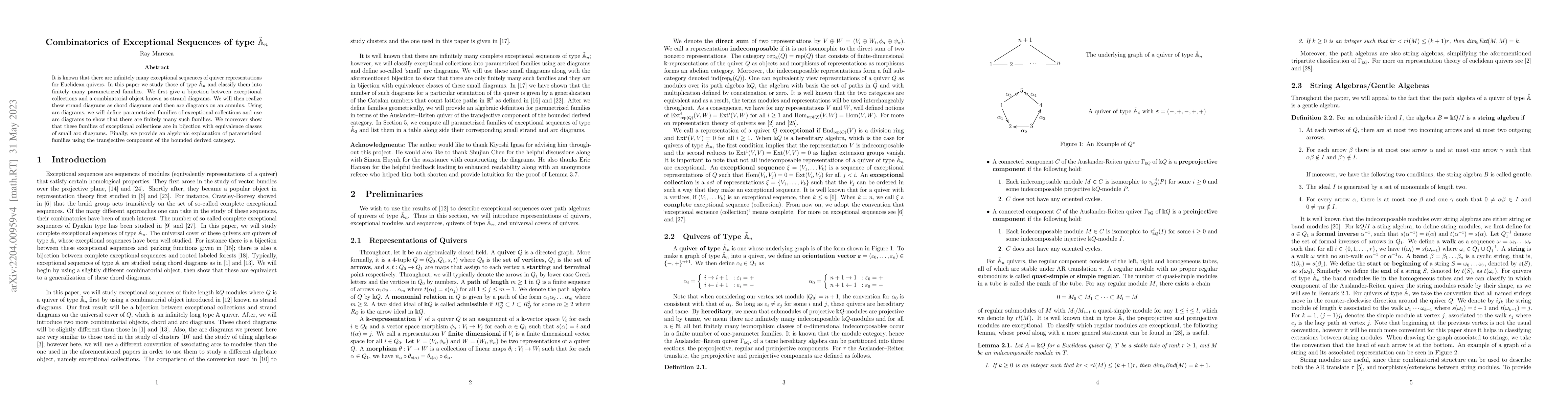 Thumbnail for Combinatorics of Exceptional Sequences of Type $\tilde{\mathbb{A}}_n$