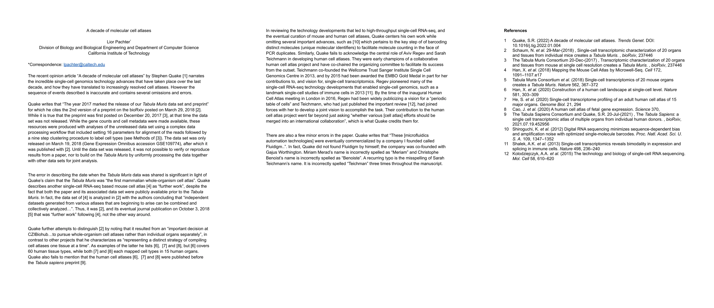 Thumbnail for A decade of molecular cell atlases
