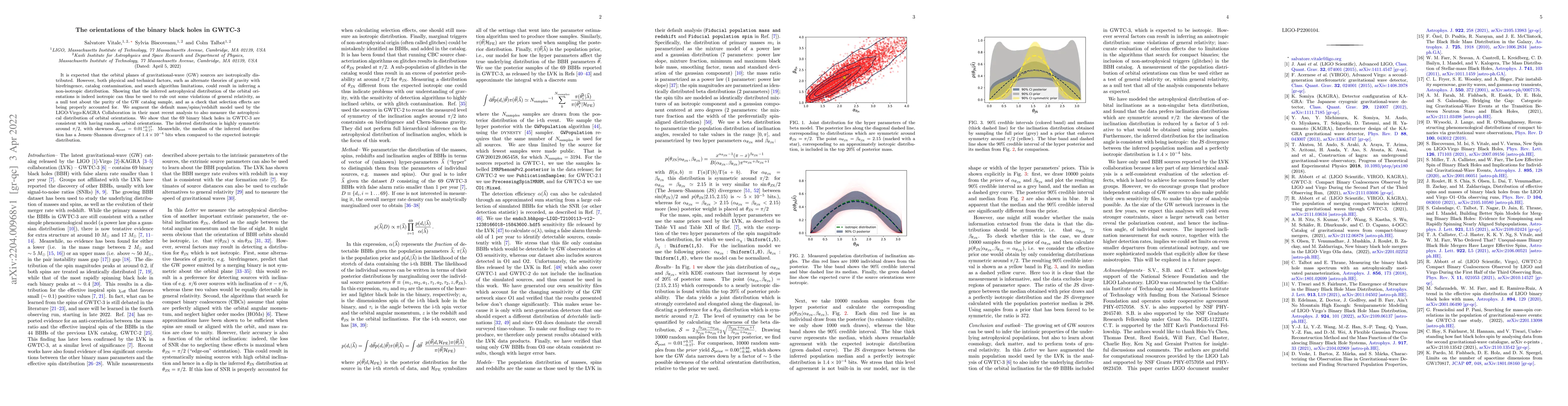 Thumbnail for The orientations of the binary black holes in GWTC-3