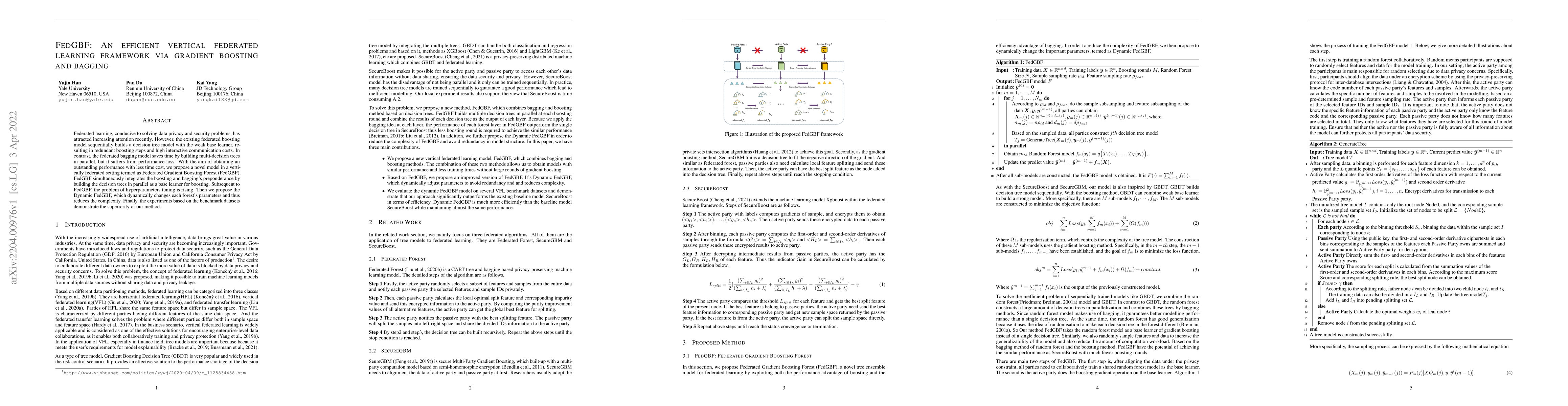 Thumbnail for FedGBF: An efficient vertical federated learning framework via gradient
  boosting and bagging