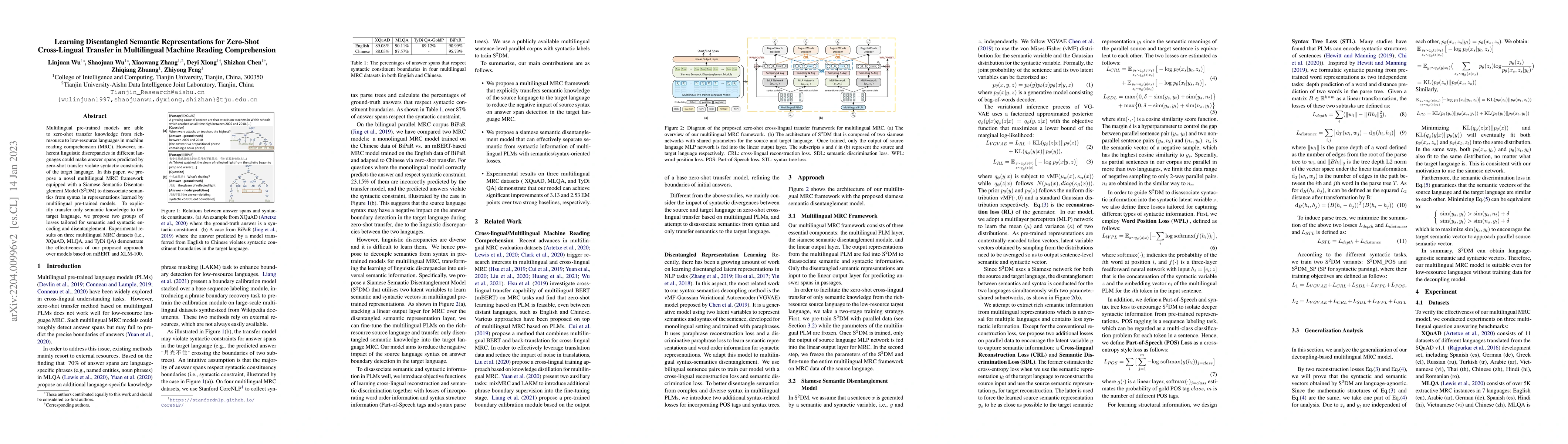 Thumbnail for Learning Disentangled Semantic Representations for Zero-Shot
  Cross-Lingual Transfer in Multilingual Machine Reading Comprehension