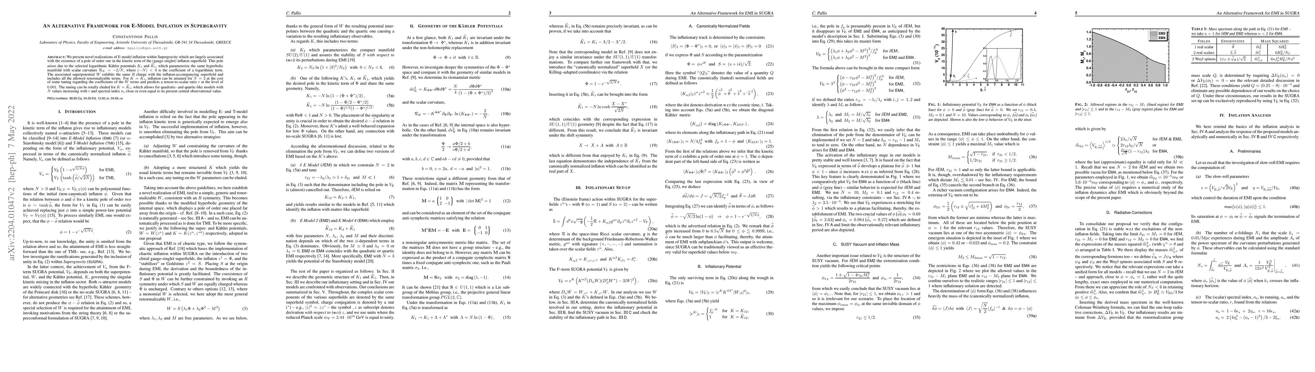 Thumbnail for An Alternative Framework for E-Model Inflation in Supergravity