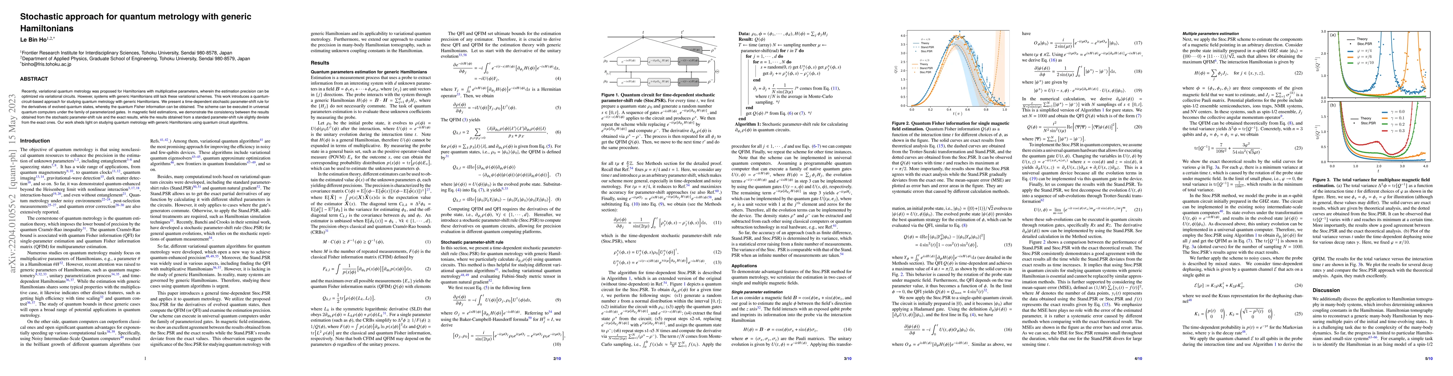 Thumbnail for Stochastic approach for quantum metrology with generic Hamiltonians