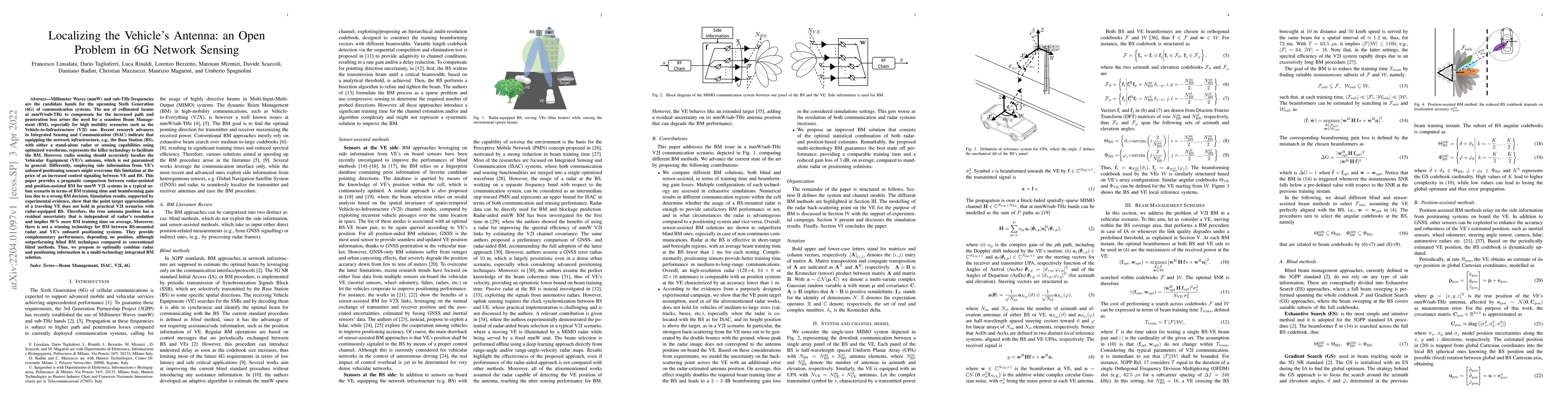 Thumbnail for Localizing the Vehicle's Antenna: an Open Problem in 6G Network Sensing