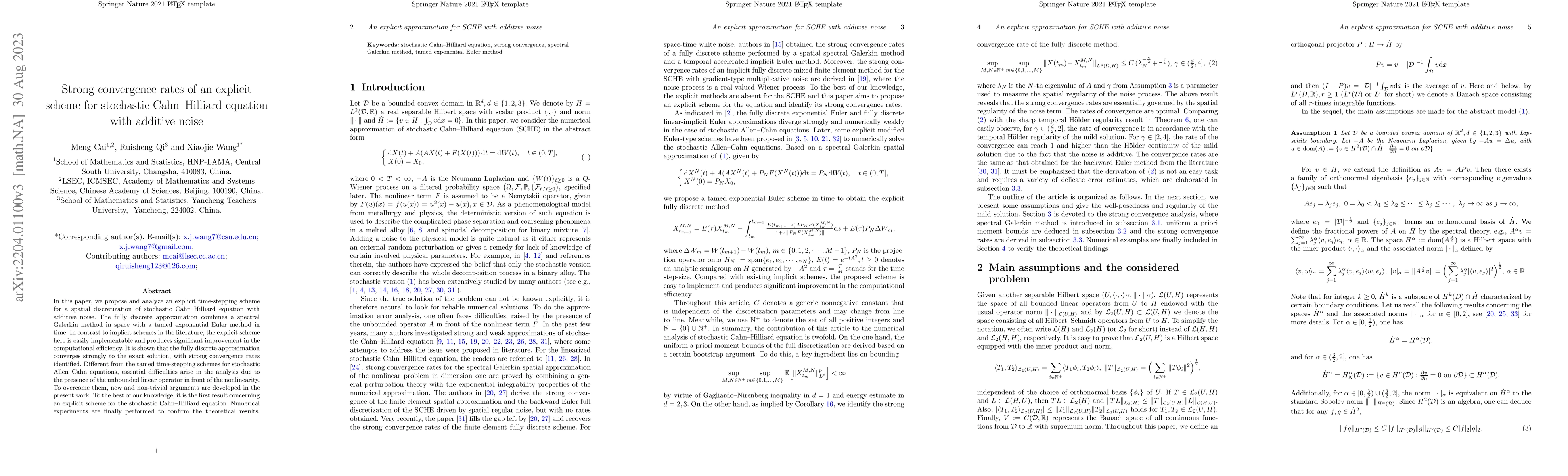 Thumbnail for Strong convergence rates of an explicit scheme for stochastic
  Cahn--Hilliard equation with additive noise