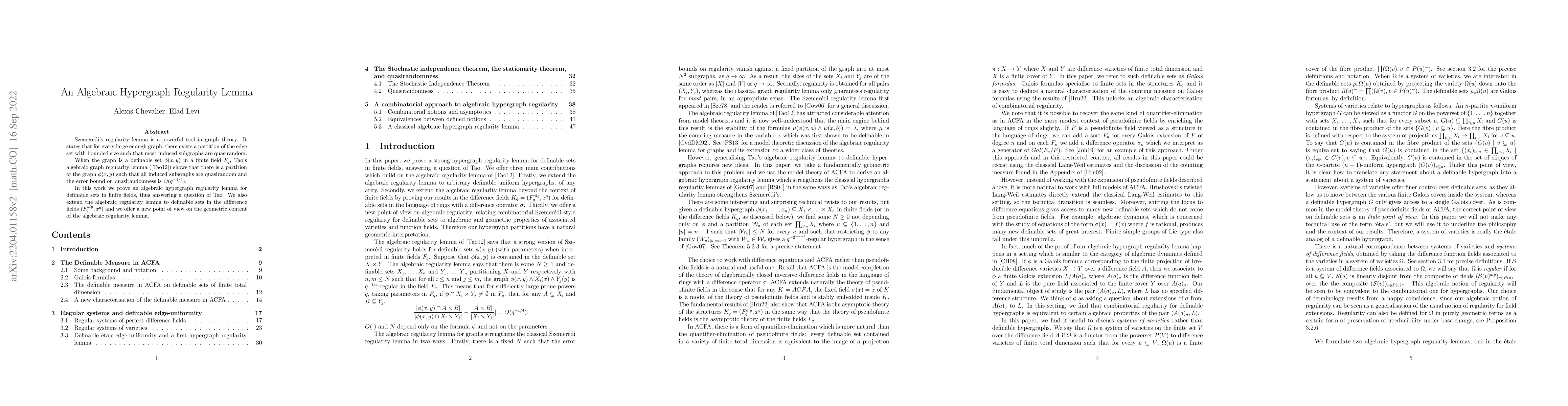 Thumbnail for An Algebraic Hypergraph Regularity Lemma