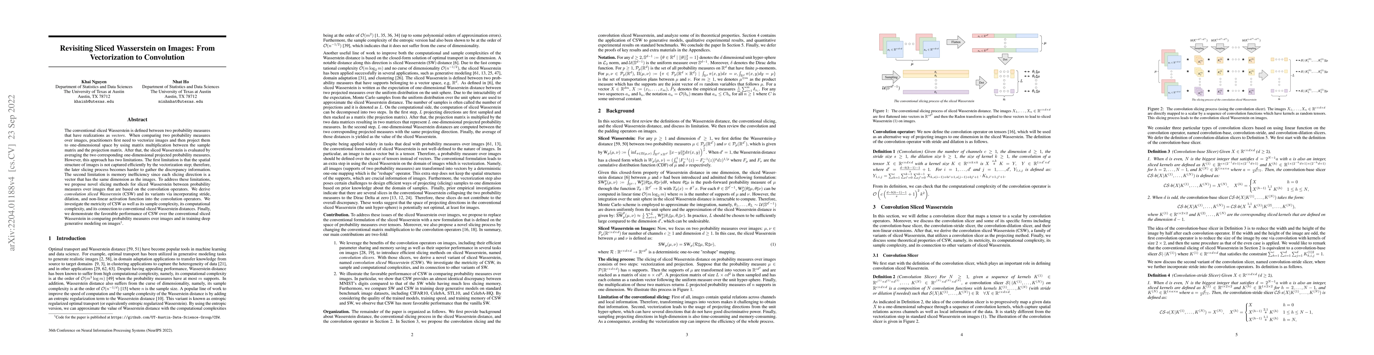 Thumbnail for Revisiting Sliced Wasserstein on Images: From Vectorization to
  Convolution