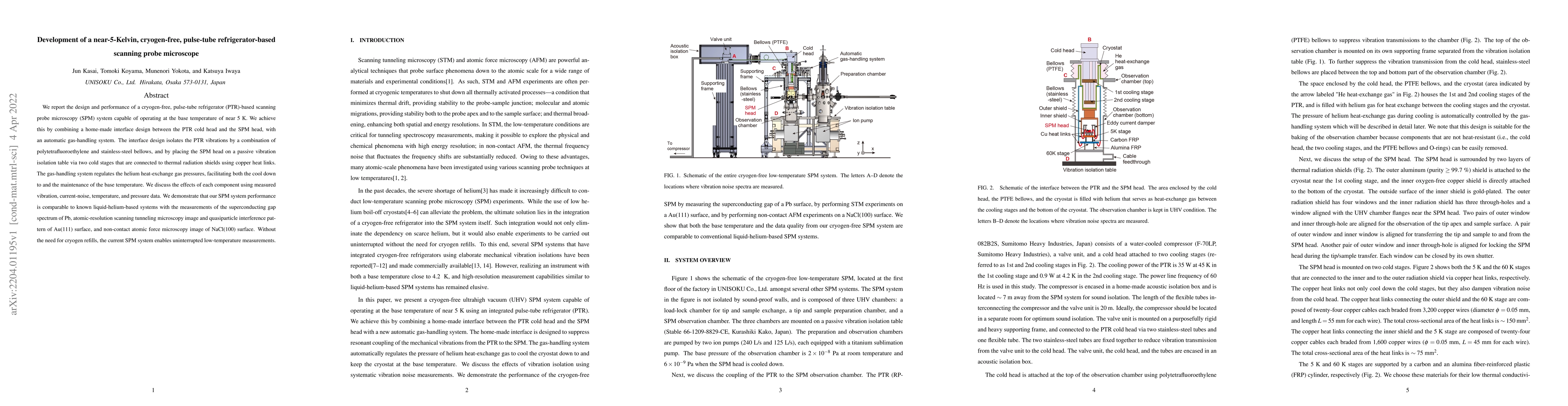 Thumbnail for Development of a near-5-Kelvin, cryogen-free, pulse-tube
  refrigerator-based scanning probe microscope