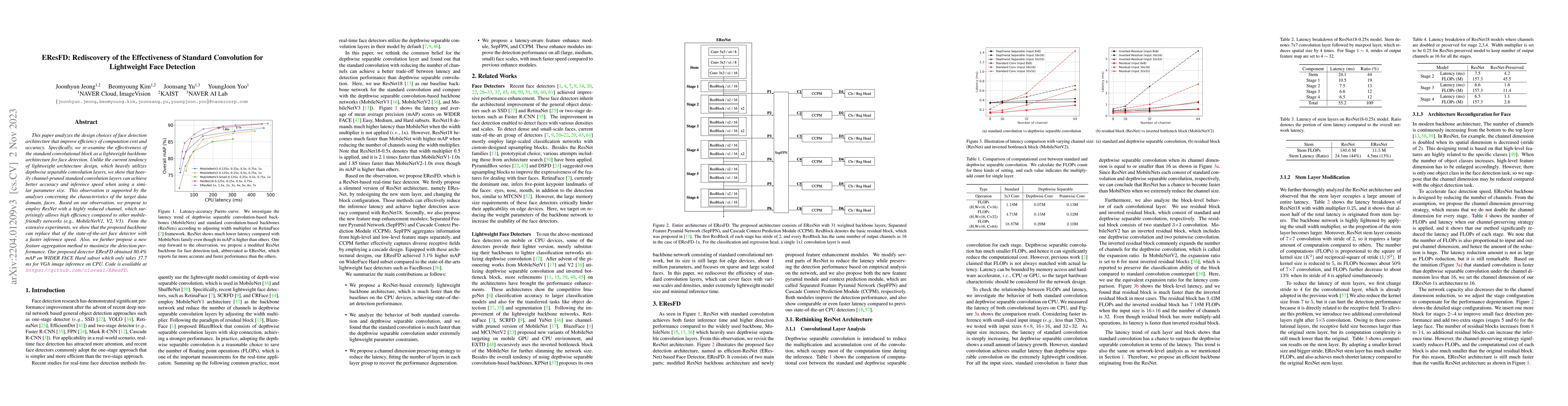 Thumbnail for EResFD: Rediscovery of the Effectiveness of Standard Convolution for
  Lightweight Face Detection