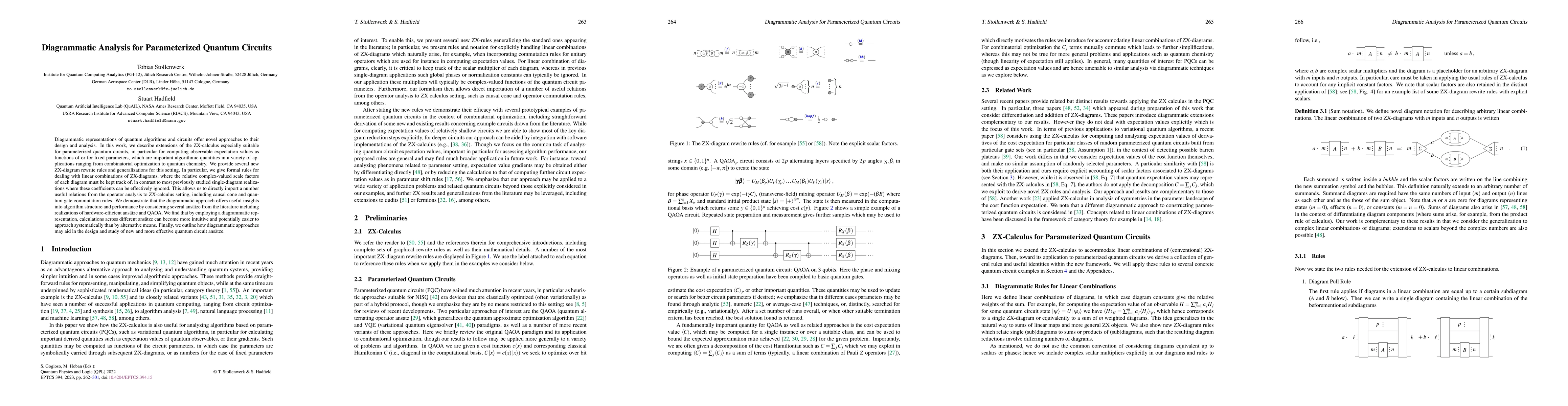 Thumbnail for Diagrammatic Analysis for Parameterized Quantum Circuits