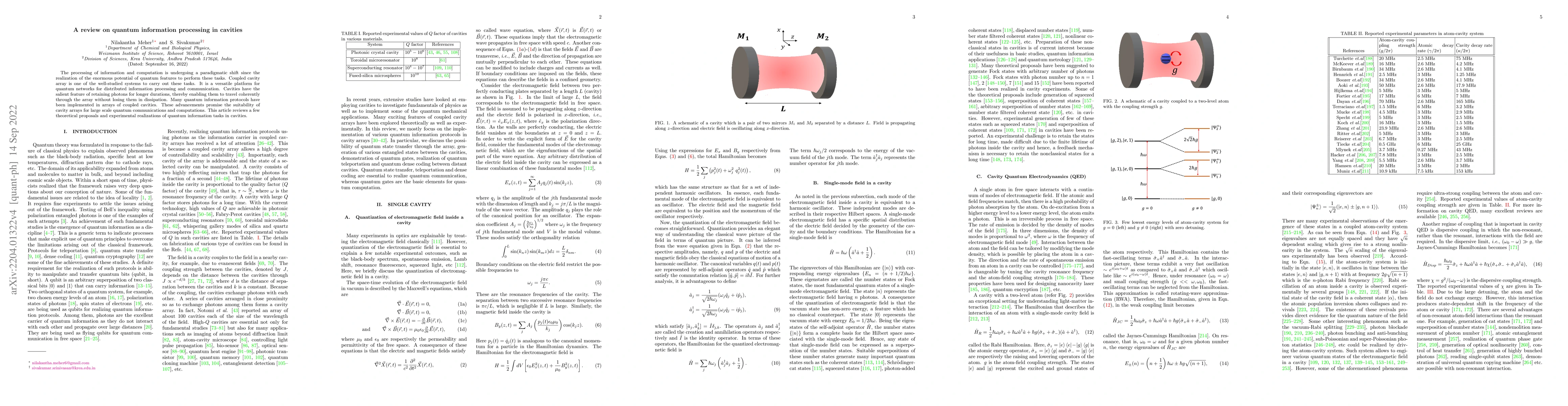 Thumbnail for A review on quantum information processing in cavities