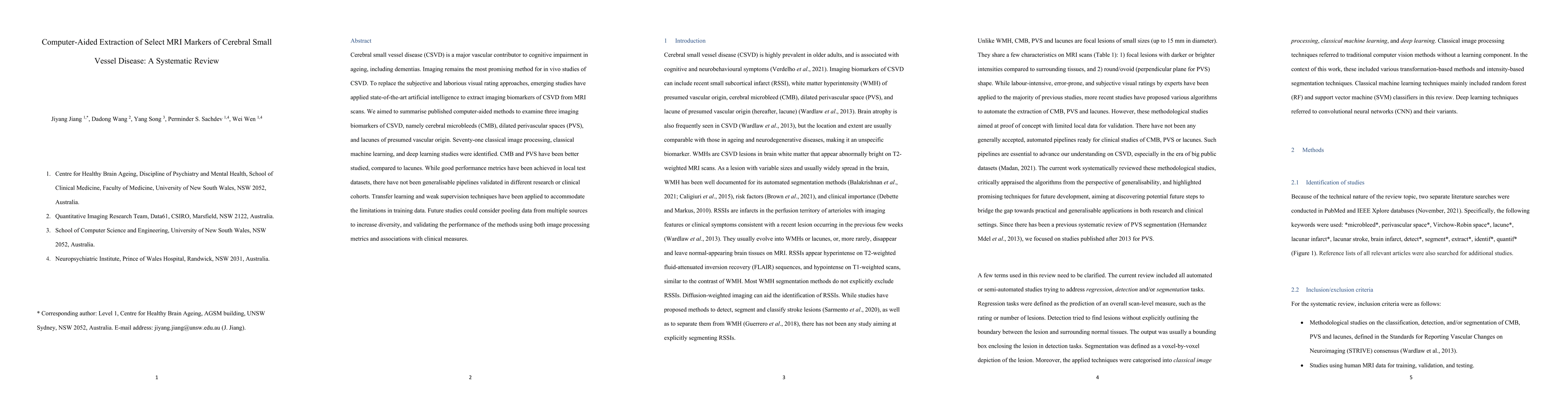 Thumbnail for Computer-Aided Extraction of Select MRI Markers of Cerebral Small Vessel
  Disease: A Systematic Review