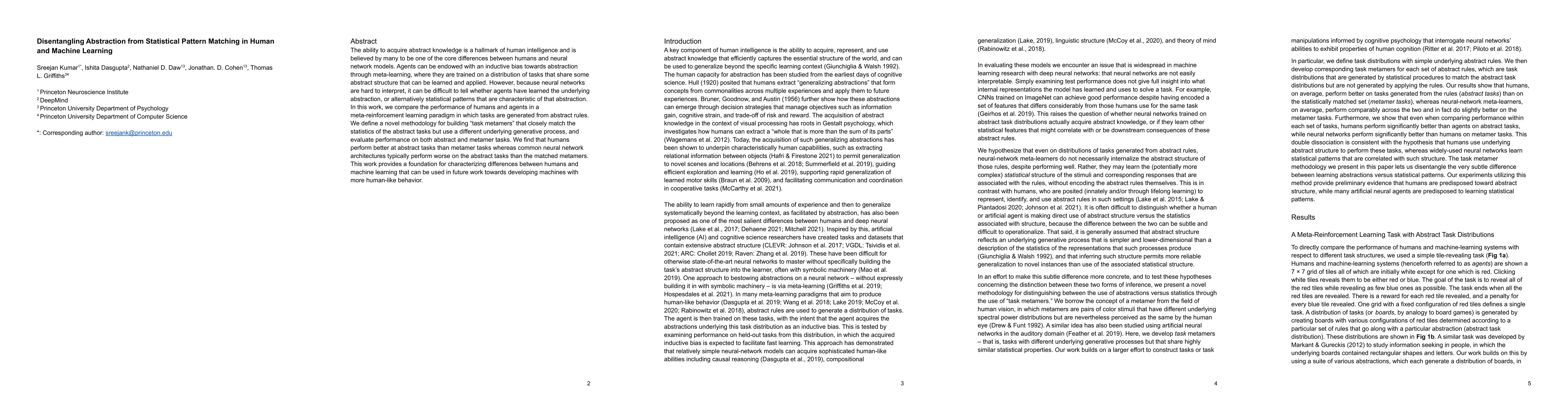 Thumbnail for Disentangling Abstraction from Statistical Pattern Matching in Human and
  Machine Learning
